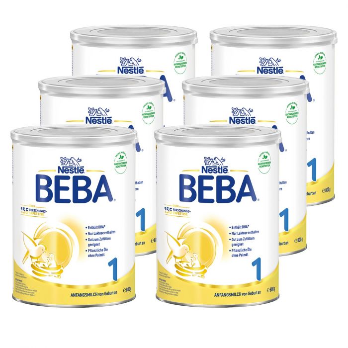 Nestlé BEBA 1 Anfangsmilch (6 x 800g)