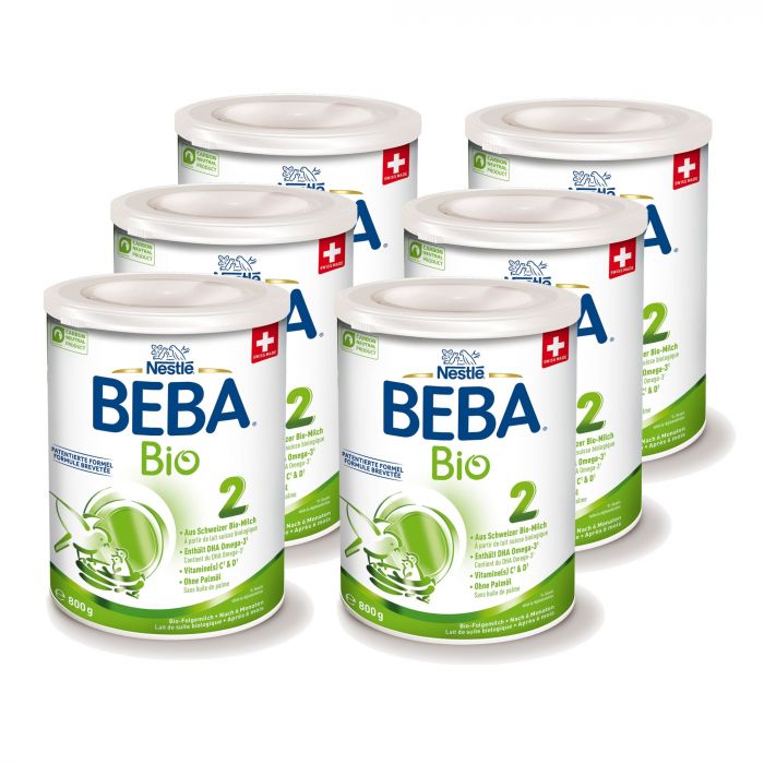 BEBA 2 Bio Folgemilch, Folgemilch nach dem 6. Monat (6 x 800g)