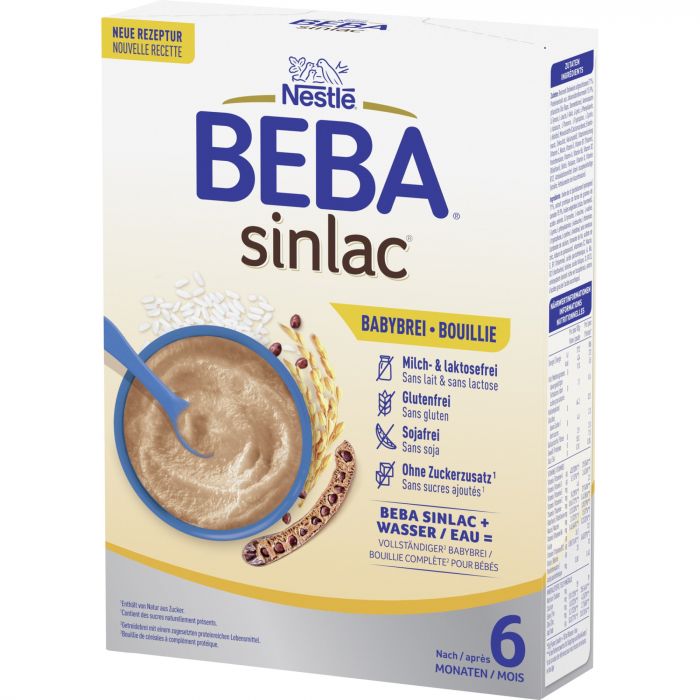 BEBA SINLAC glutenfreier Reisbrei, Sojafrei, Milch- & Laktosefrei, (1er Pack (1 x 250g))