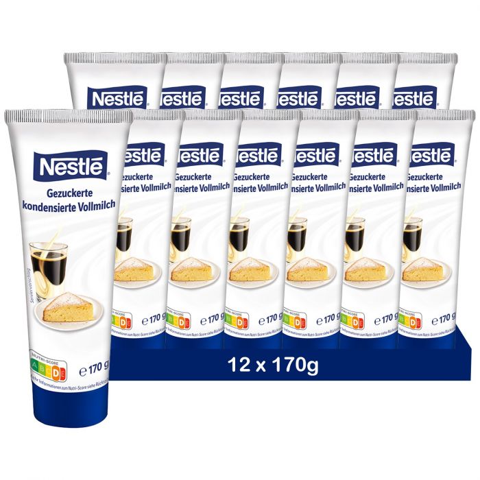 Nestlé Kondensmilch | gezuckert zum verfeinern von Nachspeisen und Kaffee |  (170 g (12er Pack))