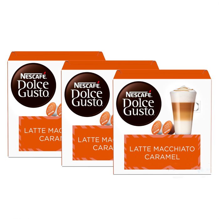 Nescafé Dolce Gusto Latte Macchiato Caramel (3er Pack (3 x 16 Kapseln))