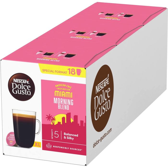 NESCAFÉ Dolce Gusto Miami Morning Blend 3er Pack (3 x 16 Kapseln) (3er Pack (3 x 18 Kapseln))