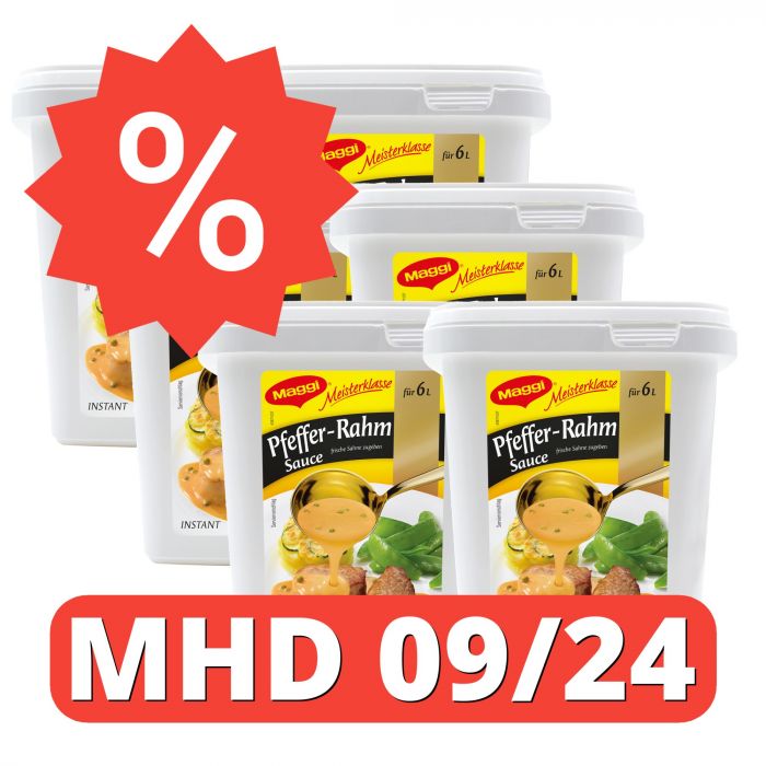 Maggi Meisterklasse Pfeffer-Rahm-Sauce (6 x 750g) [MHD 09/24]