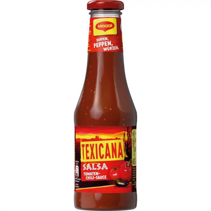 MAGGI Texicana Salsa | Tomaten-Chilli-Soße als Dip und Würzsauce | (1 x 500ml)