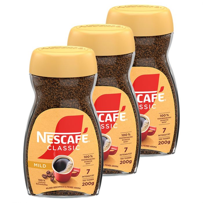 NESCAFÉ Classic Mild, löslicher Bohnenkaffee (3 x 200g)