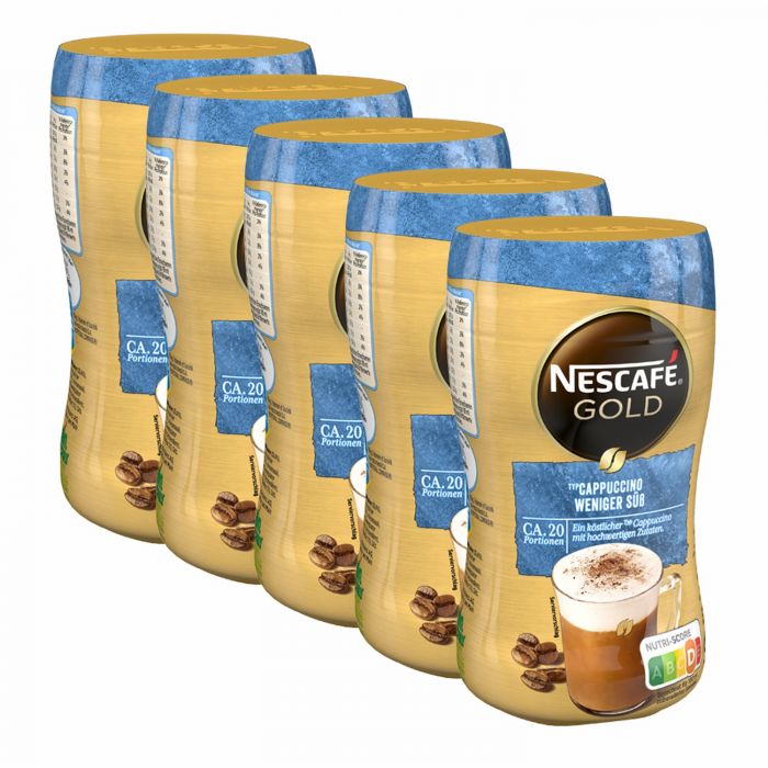 NESCAFÉ Gold Typ Cappuccino Weniger Süß (5 x 250g)