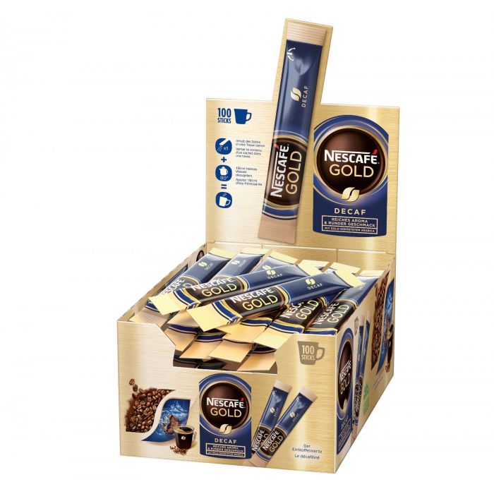 NESCAFÉ Gold Entkoffeiniert Sticks, löslicher Bohnenkaffee (100 x 2g)