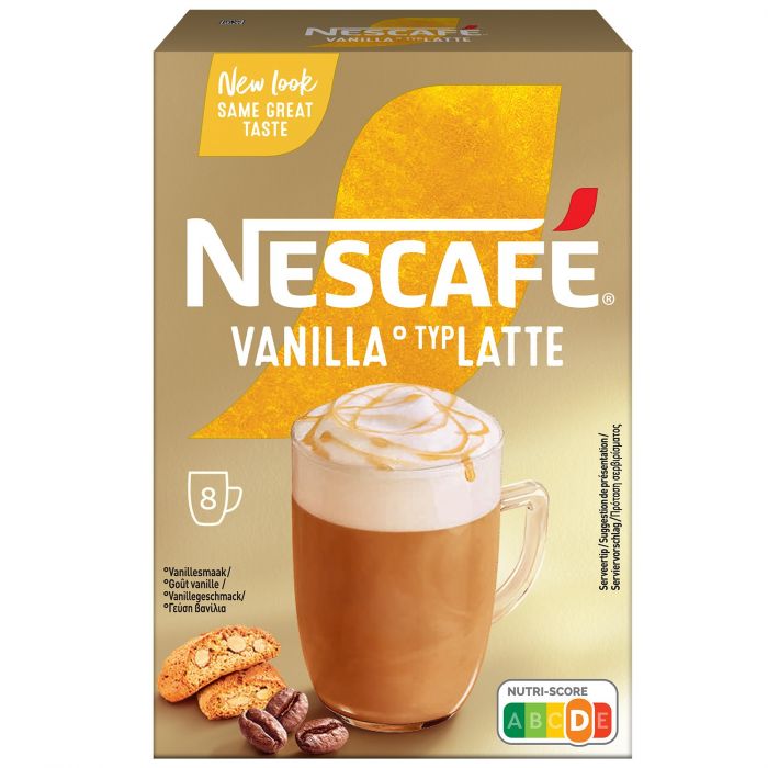 NESCAFÉ Gold Typ Latte Vanilla, löslicher Bohnenkaffee (1 x 8 x 18,5g)