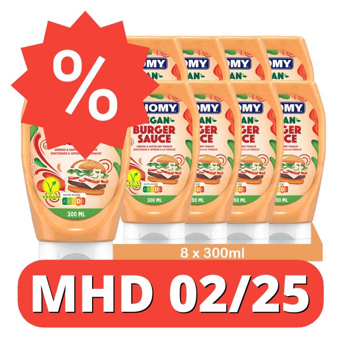 THOMY Vegane Burger Sauce | leckere Grill- und Burgersauce | perfekt zum Dippen und würzen (8er Pack (8 x 300ml)) [MHD 02/25]