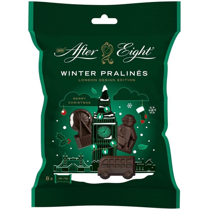 After Eight  Winter Pralinés, Pralinen glutenfrei aus dunkler Schokolade mit Minzfüllung (1 Stück (65g))