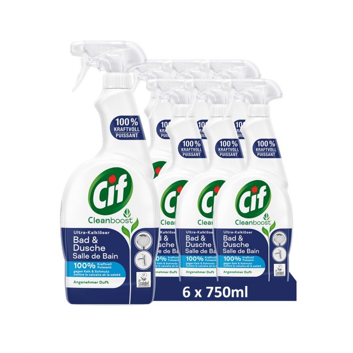 CIF Power & Shine Reiniger Spray Bad & Dusche (750 ml) (6er Pack (6 x 750ml))