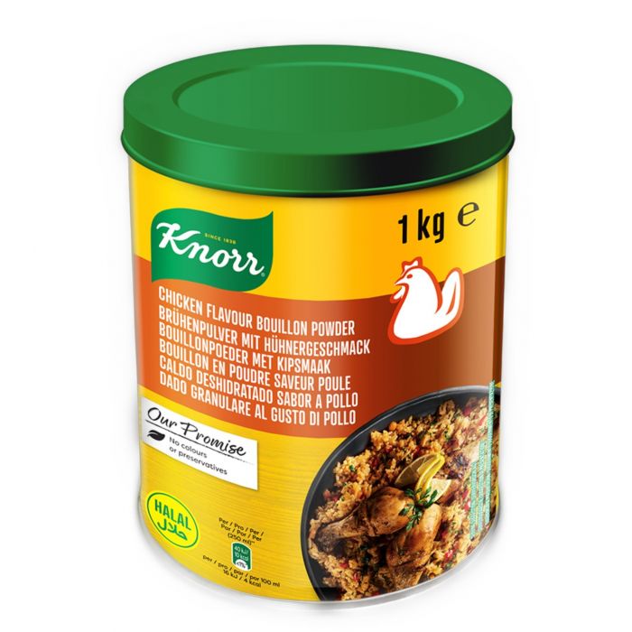 KNORR HALAL Bouillon Huhn, Klare Hühnerbrühe Halal (1 x 1kg)