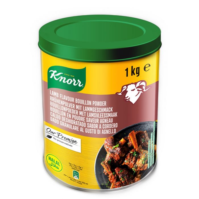 KNORR HALAL Bouillon Lamm, Klare Lammbrühe Halal (1 x 1kg)