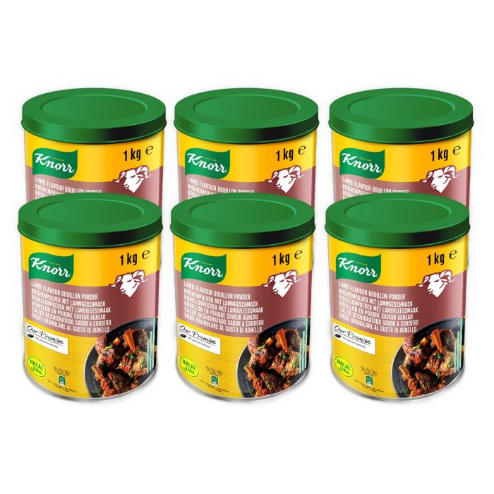 KNORR HALAL Bouillon Lamm, Klare Lammbrühe Halal (6 x 1kg)