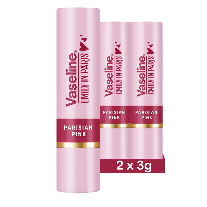 Vaseline x Emily in Paris Parisian Pink | Feuchtigkeitsspendender Lippenbalsam | Limited Edition |  (2er Pack Parisian Pink)