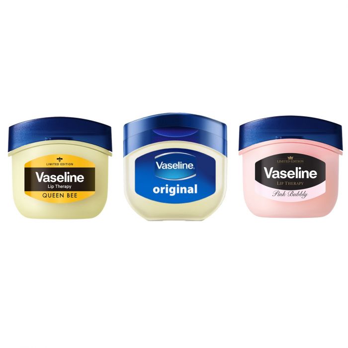 Vaseline Lip Therapy | Limited Edition Feuchtigkeitsspendender Lippenbalsam 3er Set| Queen Bee, Original, Pink Bubbly (Limited Edition Set)