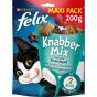 FELIX KnabberMix Strandspaß, Knuspriger Katzensnackmit 200g Beutel (5er Pack (5 x 200g)) [MHD 10/24]