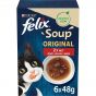 FELIX Soup, Suppe mit zarten Stückchen, Geschmacksvielfalt vom Land (8er Pack (8 x 6 x 48g))