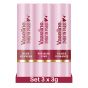 Vaseline x Emily in Paris | Feuchtigkeitsspendende Lippenbalsam Sticks 3er Set | Limited Edition |  (Nude Nouveau, Parisian Pink & Rouge Romance)